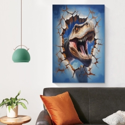 Dinosaure Peinture sur toile sans cadre, impressions posters art mural pour déco maison chambre bureau