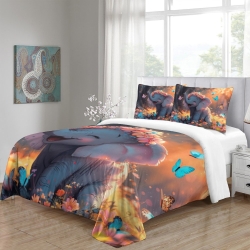 Éléphant Housse de Couette Imprimée 3D Douce 3 Pièces Literie Garçons Filles