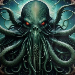 Mythe de l'horreur Cthulhu Housse de Couette Imprimée 3D Douce 3 Pièces Literie Garçons Filles