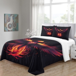 Phoenix Housse de Couette Imprimée 3D Douce 3 Pièces Literie Garçons Filles