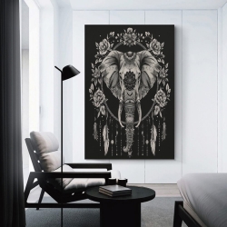 Éléphant Peinture sur toile sans cadre, impressions posters art mural pour déco maison chambre bureau