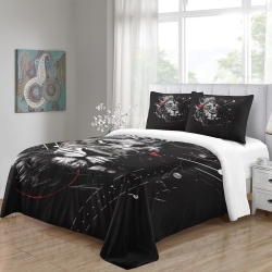 Lion Housse de Couette Imprimée 3D Douce 3 Pièces Literie Garçons Filles