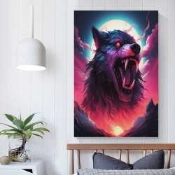 Loup Peinture sur toile sans cadre, impressions posters art mural pour déco maison chambre bureau