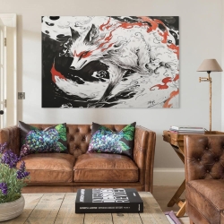 Loup Peinture sur toile sans cadre, impressions posters art mural pour déco maison chambre bureau