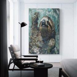 Paresseux Peinture sur toile sans cadre, impressions posters art mural pour déco maison chambre bureau