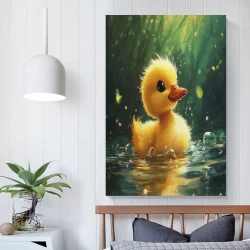 Pato amarillo Pintura en lienzo sin marco, impresiones de pósters arte pared para decoración hogar dormitorio oficina