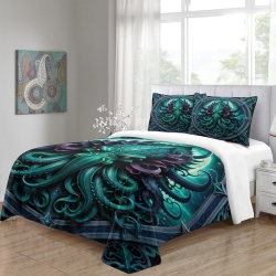 Mythe de l'horreur Cthulhu Housse de Couette Imprimée 3D Douce 3 Pièces Literie Garçons Filles