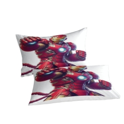 Avengers Iron Man Housse de Couette Imprimée 3D Douce 3 Pièces Literie Garçons Filles