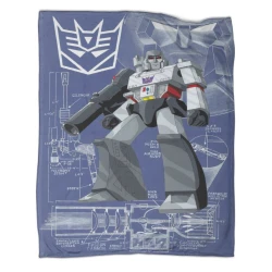 Transformers Megatron Plaid en Polaire Imprimé 3D Couverture Douce Confortable pour Canapé Lit Bureau