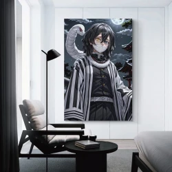 Tueur de démons: Demon Slayer Peinture sur toile sans cadre, impressions posters art mural pour déco maison chambre bureau