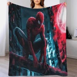 Avengers Spider-Man Manta de Forro Polar Impresa en 3D Suave y Acogedora para Sofá Cama Oficina