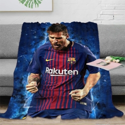 Lionel Messi 3D Printed Fleece Throw Blanket Soft Cozy Blanket for Couch Sofa Bed Office
