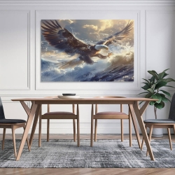 Aigle Peinture sur toile sans cadre, impressions posters art mural pour déco maison chambre bureau