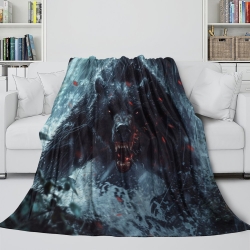 Ours noir Plaid en Polaire Imprimé 3D Couverture Douce Confortable pour Canapé Lit Bureau