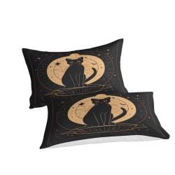 Chat Housse de Couette Imprimée 3D Douce 3 Pièces Literie Garçons Filles