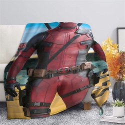 Marvel Deadpool Plaid en Polaire Imprimé 3D Couverture Douce Confortable pour Canapé Lit Bureau