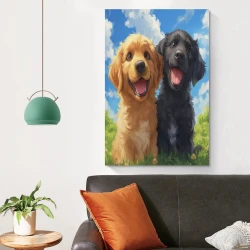 Golden Retriever Peinture sur toile sans cadre, impressions posters art mural pour déco maison chambre bureau