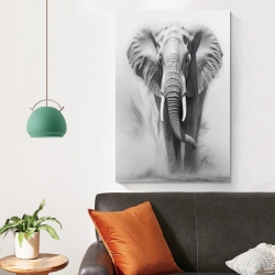 Éléphant Peinture sur toile sans cadre, impressions posters art mural pour déco maison chambre bureau