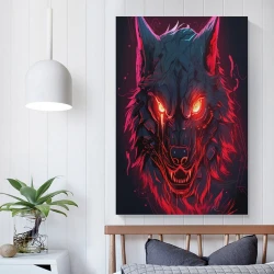 Loup Peinture sur toile sans cadre, impressions posters art mural pour déco maison chambre bureau