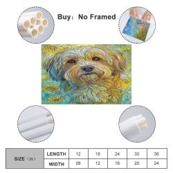 Yorkshire Terrier Peinture sur toile sans cadre, impressions posters art mural pour déco maison chambre bureau