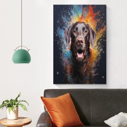 Labrador Chien Peinture sur toile sans cadre, impressions posters art mural pour déco maison chambre bureau