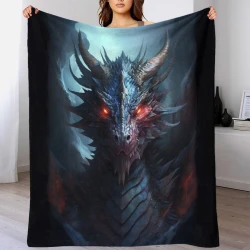 occidental Dragon Mythical Animals Plaid en Polaire Imprimé 3D Couverture Douce Confortable pour Canapé Lit Bureau