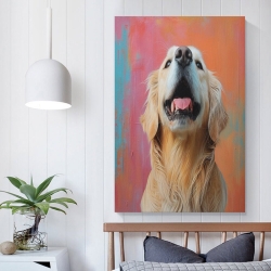 Golden Retriever Peinture sur toile sans cadre, impressions posters art mural pour déco maison chambre bureau