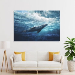 Phoque Peinture sur toile sans cadre, impressions posters art mural pour déco maison chambre bureau