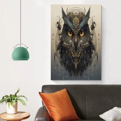 Hibou Peinture sur toile sans cadre, impressions posters art mural pour déco maison chambre bureau