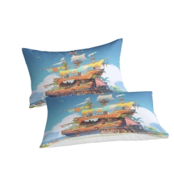 Voilier Housse de Couette Imprimée 3D Douce 3 Pièces Literie Garçons Filles