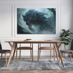 Loup Peinture sur toile sans cadre, impressions posters art mural pour déco maison chambre bureau