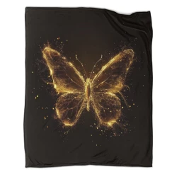 Papillon Plaid en Polaire Imprimé 3D Couverture Douce Confortable pour Canapé Lit Bureau