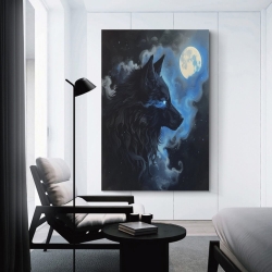 Loup Peinture sur toile sans cadre, impressions posters art mural pour déco maison chambre bureau