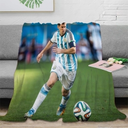 Lionel Messi Plaid en Polaire Imprimé 3D Couverture Douce Confortable pour Canapé Lit Bureau