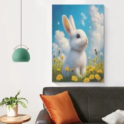 Conejo Conejito Pintura en lienzo sin marco, impresiones de pósters arte pared para decoración hogar dormitorio oficina