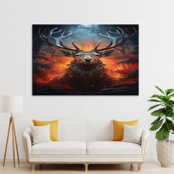 Renne Peinture sur toile sans cadre, impressions posters art mural pour déco maison chambre bureau