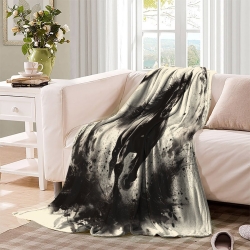 Cheval Plaid en Polaire Imprimé 3D Couverture Douce Confortable pour Canapé Lit Bureau