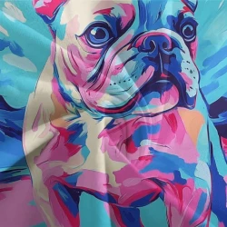Bouledogue français Housse de Couette Imprimée 3D Douce 3 Pièces Literie Garçons Filles