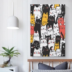Gato Pintura en lienzo sin marco, impresiones de pósters arte pared para decoración hogar dormitorio oficina