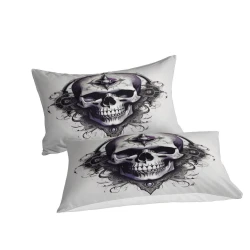 Crâne Housse de Couette Imprimée 3D Douce 3 Pièces Literie Garçons Filles