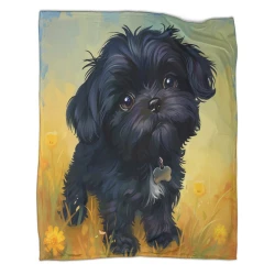Yorkshire Terrier Coperta in Pile Stampata 3D Morbida e Confortevole per Divano Letto Ufficio