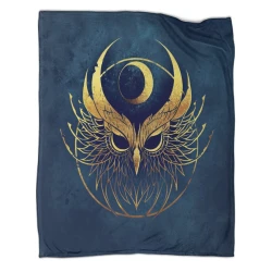 Hibou Plaid en Polaire Imprimé 3D Couverture Douce Confortable pour Canapé Lit Bureau