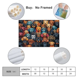 Golden Retriever Peinture sur toile sans cadre, impressions posters art mural pour déco maison chambre bureau