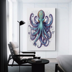 Pieuvre Peinture sur toile sans cadre, impressions posters art mural pour déco maison chambre bureau