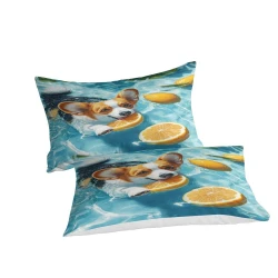 Corgi Housse de Couette Imprimée 3D Douce 3 Pièces Literie Garçons Filles
