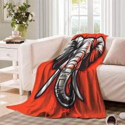 Éléphant Plaid en Polaire Imprimé 3D Couverture Douce Confortable pour Canapé Lit Bureau