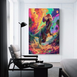 Dinosaure Peinture sur toile sans cadre, impressions posters art mural pour déco maison chambre bureau