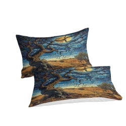 Arbre de vie Housse de Couette Imprimée 3D Douce 3 Pièces Literie Garçons Filles