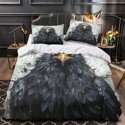 Aigle Housse de Couette Imprimée 3D Douce 3 Pièces Literie Garçons Filles
