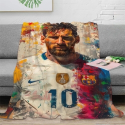 Lionel Messi 3D Printed Fleece Throw Blanket Soft Cozy Blanket for Couch Sofa Bed Office